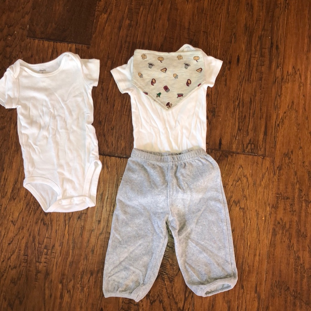 Thanksgiving Bib, Pair of Pants and Onesie